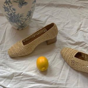 Miista Natural Woven Mid-Heels